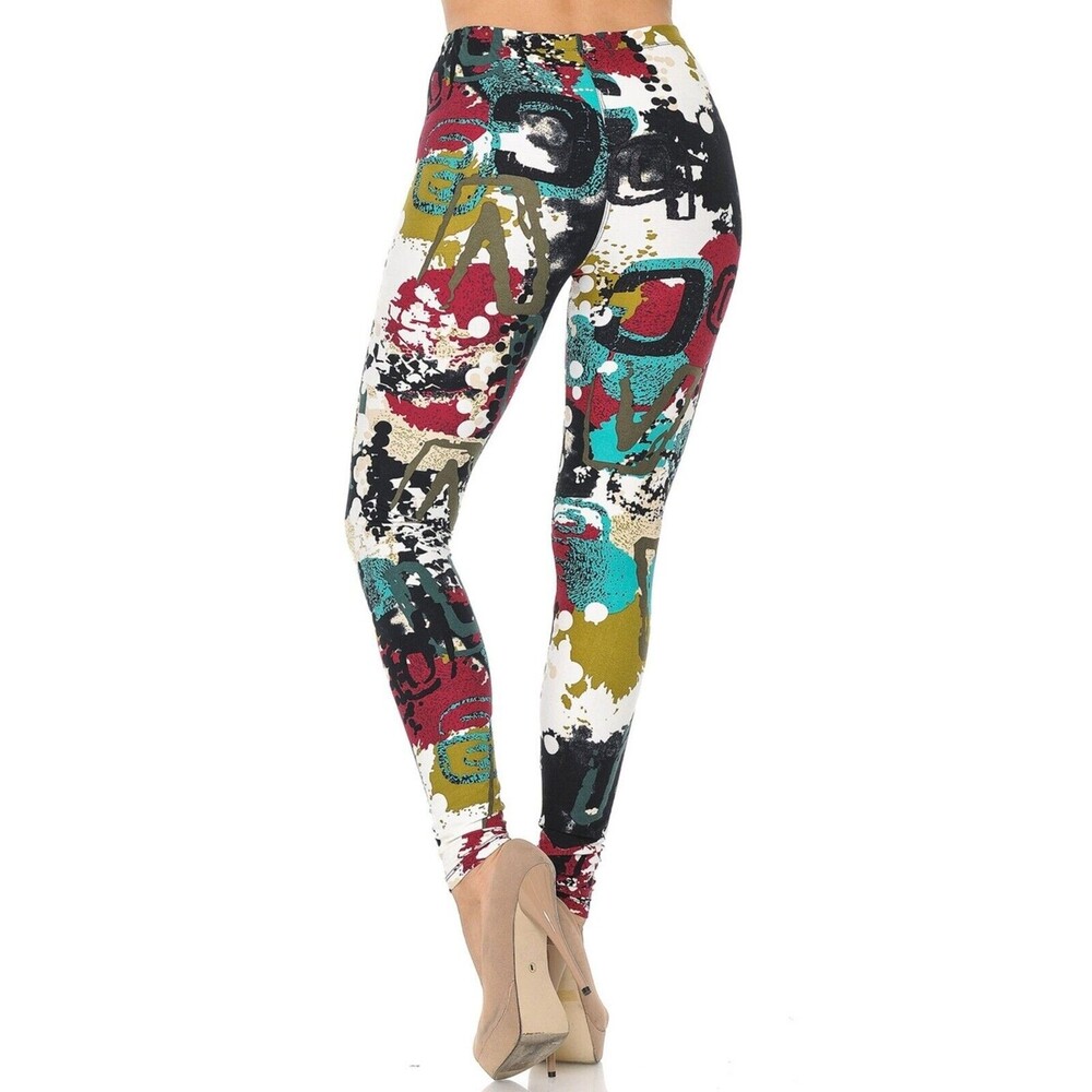 Reg One Size Womens Juniors Buttery Soft Aurora Borealis Leggings - Picture 8 of 9